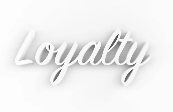 Loyaliteit Gegenereerde Tekst Geïsoleerd Witte Achtergrond — Stockfoto