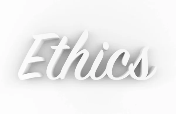Ethics Generated Text Isolated White Background — 스톡 사진