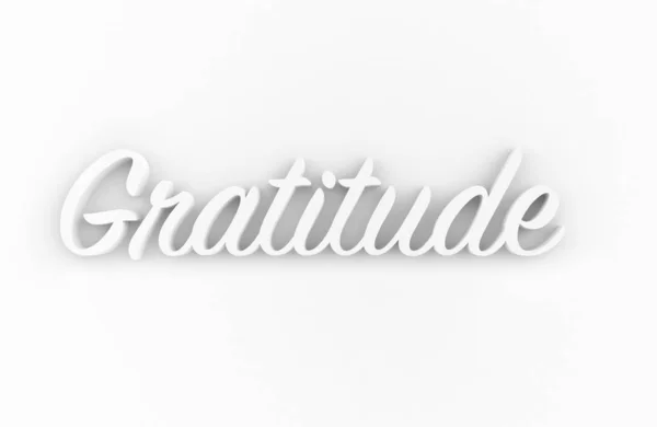 Сгенерированный Gratitude Текст Выделен Белом Фоне — стоковое фото