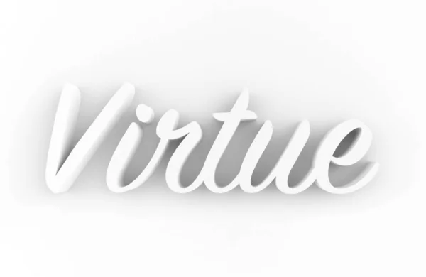 Virtue Generated Text Isolated White Background — Stock Photo, Image