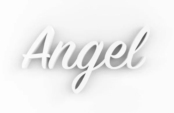 白い背景に隔離された3D生成テキスト Angel — ストック写真