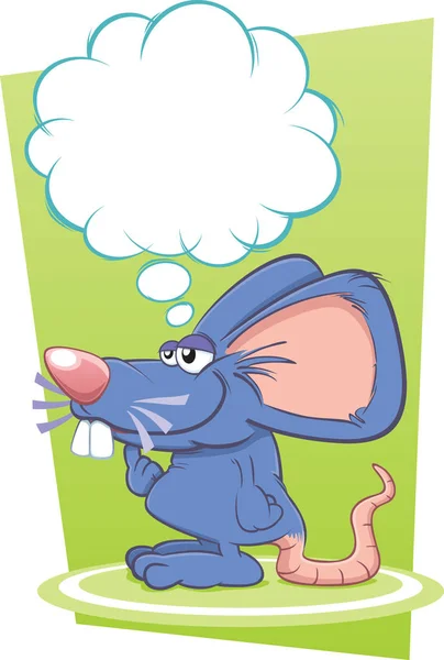 The thoughtful mouse — Stock Vector