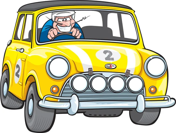 Küçük sarı yarış araba