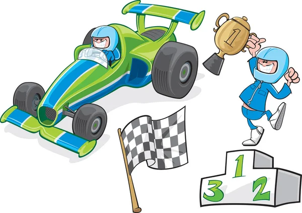 Yarış araba ve şoför