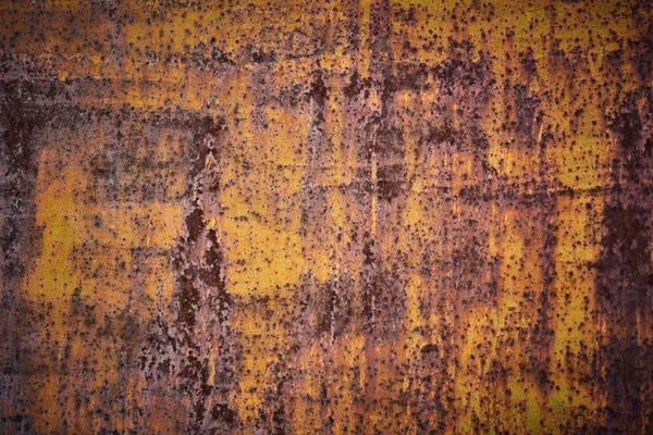 Texture of rusty metal from an abandoned factory. Russia Moscow — Stock Photo, Image