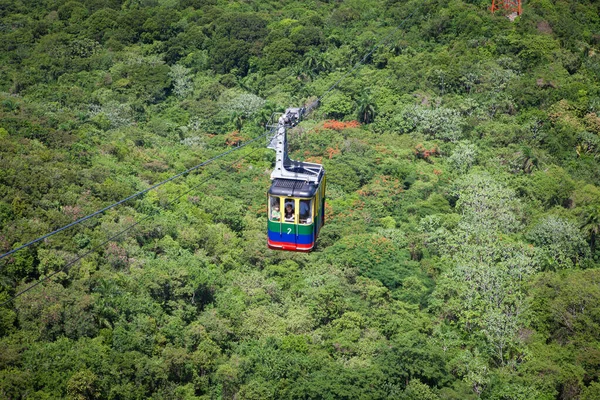 Puerto Plata, Dominican Republic - 03.10.2013: Arial view of Puerto Platas famous cable car. — 스톡 사진