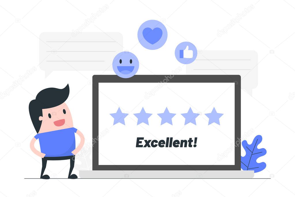 Customer review rating. Business concept illustration.