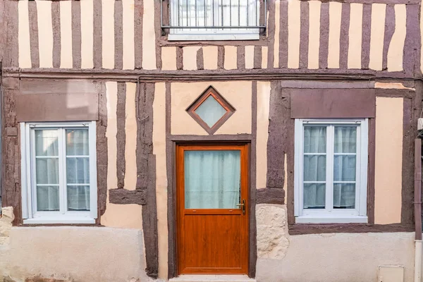 Honfleur Normandië Typische Straat Met Vakwerkhuizen — Stockfoto