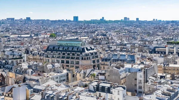 Paris Antika Och Moderna Byggnader Centrum Typisk Parisisk Fasad Och — Stockfoto