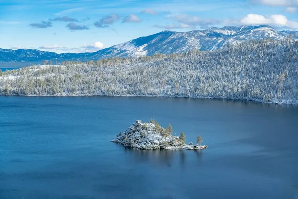 Lake Tahoe Nevada California Panorama Emerald Bay Winter — 图库照片