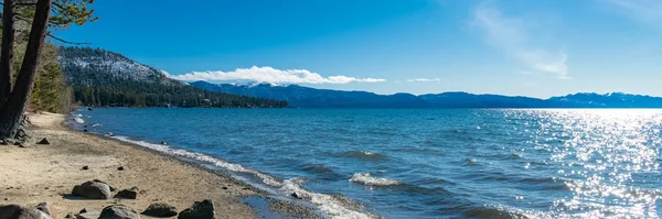 Lake Tahoe Nevada California Panorama Bay Winter — Stock Photo, Image