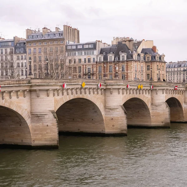 París Pont Neuf Sobre Sena Típico Panorama Capital Francesa —  Fotos de Stock