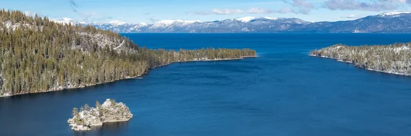 Nevada Kaliforniya Daki Tahoe Gölü Kışın Emerald Körfezi Manzarası — Stok fotoğraf