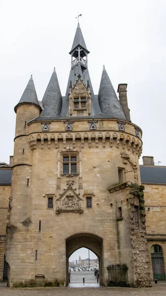 Bordeaux Frankrike Cailhau Porten Centrum Typisk Gata Och Monument — Stockfoto