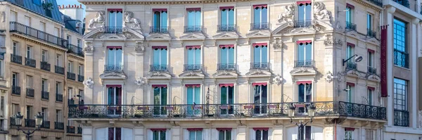Paris Façade Fenêtres Typiques Bel Immeuble Montmartre — Photo