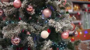 Fake Christmas tree with balls