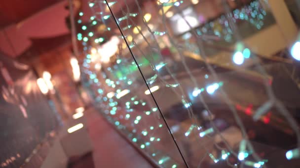 Alışveriş merkezinde Noel ışıkları — Stok video