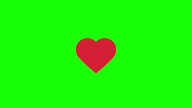 Kırmızı kalp şeklinde bir düğme.