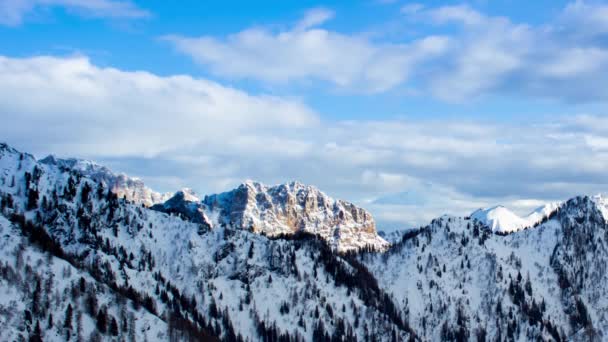 Timelapse da montanha no inverno — Vídeo de Stock
