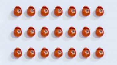 Many tomatoes are cut into slices