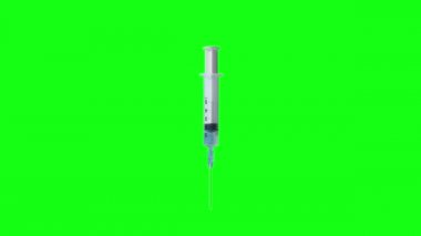 Yeşil ekranda tıbbi şırınga