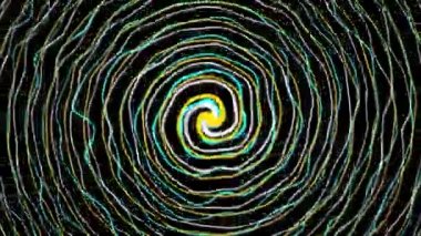 Dönen sapmış spiral çizgiler