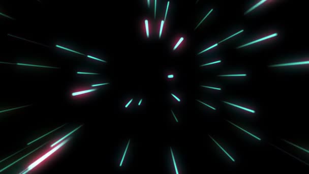 Feixes de laser vêm em direção à tela — Vídeo de Stock
