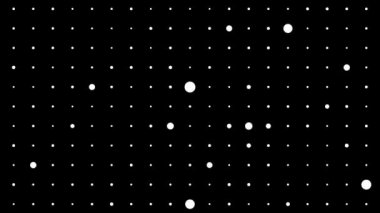 Boyut değiştiren beyaz noktalardan yapılmış arkaplan