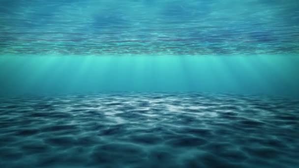 Unterwasserreinigung mit den Sonnenstrahlen — Stockvideo