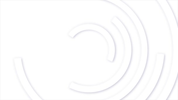 Círculos brancos aparecem em um fundo branco — Vídeo de Stock