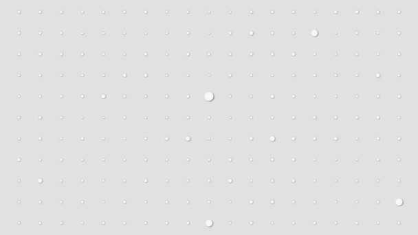 Background made from white dots that change size — Stock Video