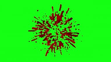 Yeşil kan ekranı ağır çekimde patlar.