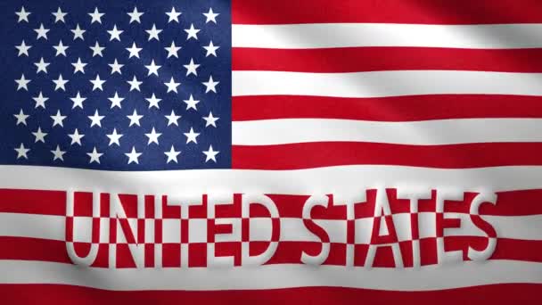 Bandera de Estados Unidos se mueve ligeramente con el viento — Vídeos de Stock