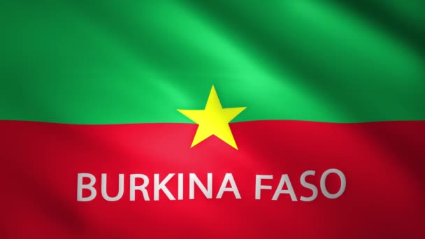 Flaga Burkina Faso na pierwszym planie — Wideo stockowe