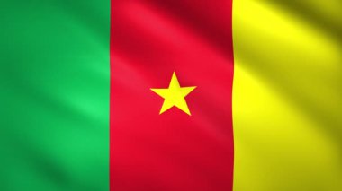 Ortasında yıldız olan Kamerun Bayrağı