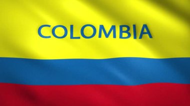 Kolombiya Cumhuriyeti bayrağı. Ülkenin adı.