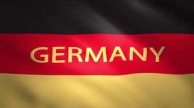 Ülkenin ismiyle Almanya bayrağı