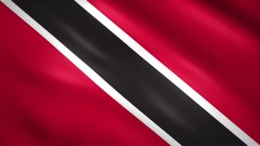 Trinidad ve Tobago bayrağı rüzgarda hareket ediyor