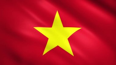 Vietnam bayrağı rüzgarda savruluyor