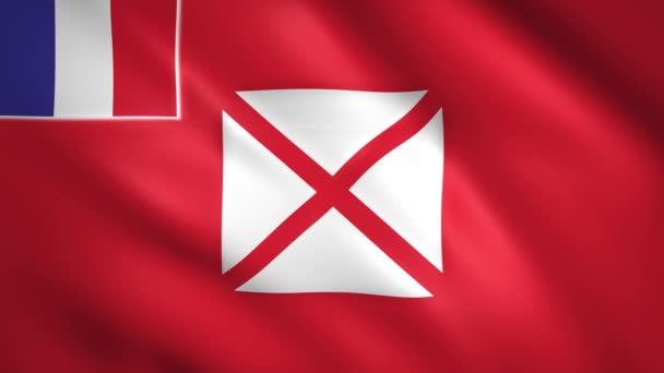 Flaga Wallis i Futuna porusza się na wietrze — Wideo stockowe
