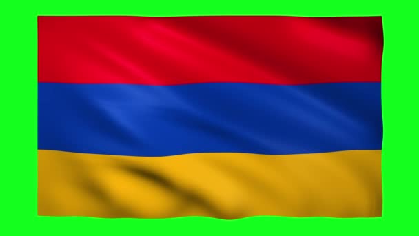 Drapeau Arménie sur écran vert 