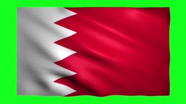 Krom anahtar için yeşil ekranda Bahrein bayrağı