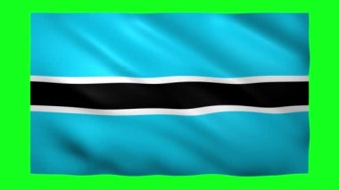Krom anahtar için yeşil ekranda Botswana bayrağı