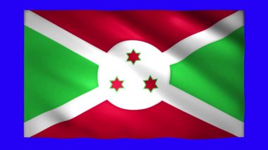 Krom anahtar için mavi ekranda Burundi bayrağı