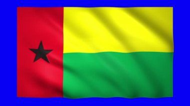 Krom anahtar için yeşil ekranda Gine-Bissau bayrağı