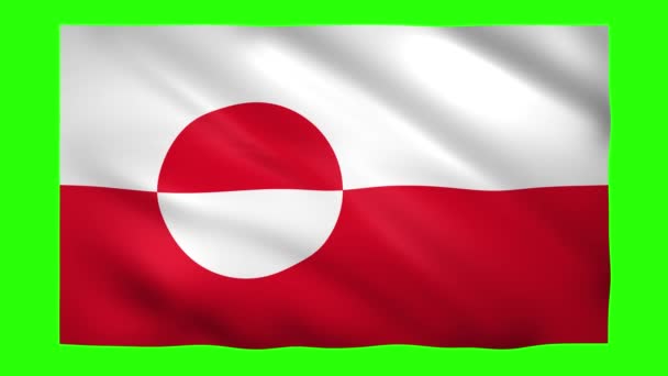 Groenland sur écran vert pour clé chromatique 