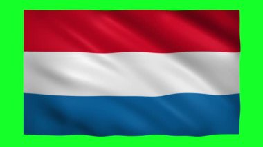 Krom anahtar için yeşil ekranda Hollanda bayrağı