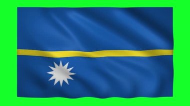 Krom anahtar için yeşil ekranda Nauru bayrağı