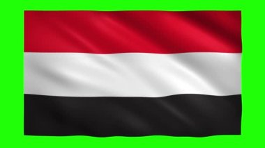 Krom anahtar için yeşil ekranda Yemen bayrağı