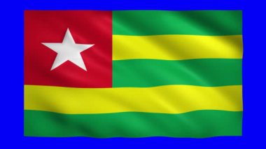 Krom anahtar için yeşil ekranda Togo bayrağı